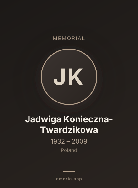 Memorial portrait of Jadwiga Konieczna-Twardzikowa