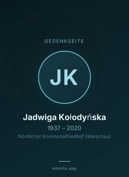 Gedenkportrait von Jadwiga Kołodyńska