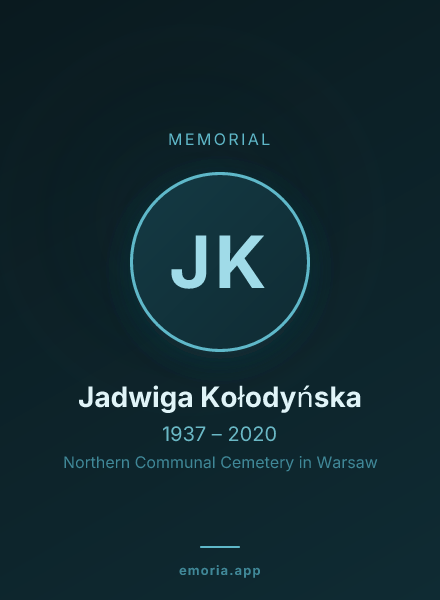 Memorial portrait of Jadwiga Kołodyńska