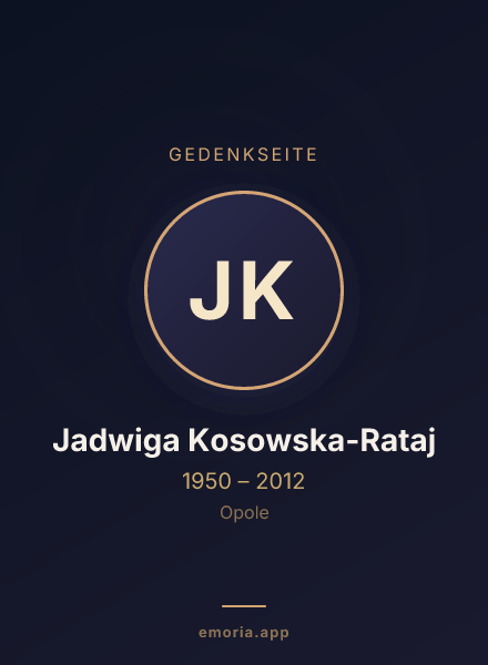 Gedenkportrait von Jadwiga Kosowska-Rataj
