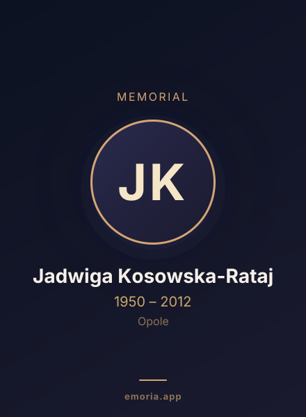 Memorial portrait of Jadwiga Kosowska-Rataj