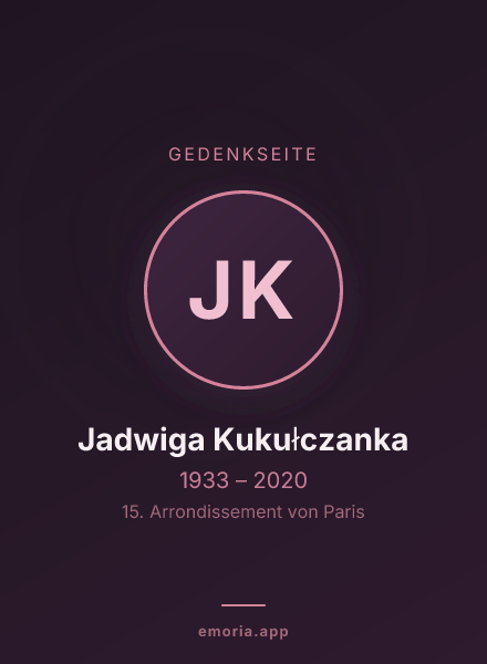 Gedenkportrait von Jadwiga Kukułczanka