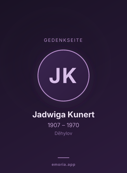 Gedenkportrait von Jadwiga Kunert