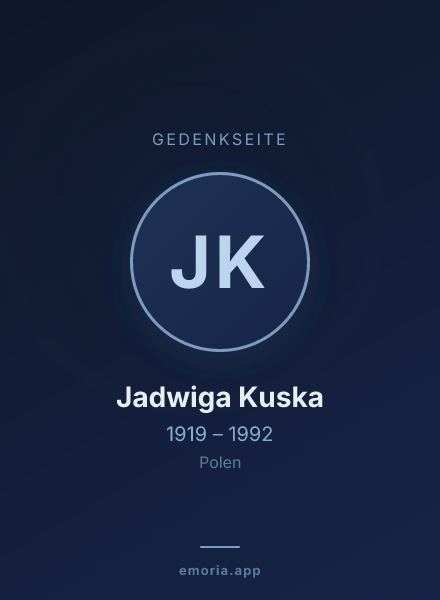Gedenkportrait von Jadwiga Kuska
