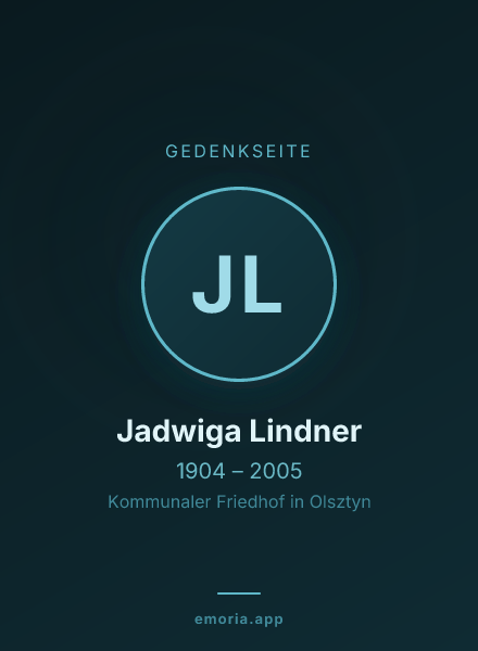 Gedenkportrait von Jadwiga Lindner