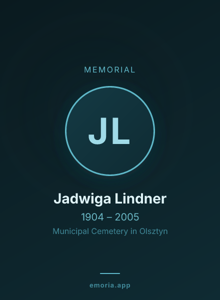 Memorial portrait of Jadwiga Lindner