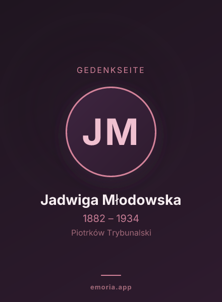 Gedenkportrait von Jadwiga Młodowska