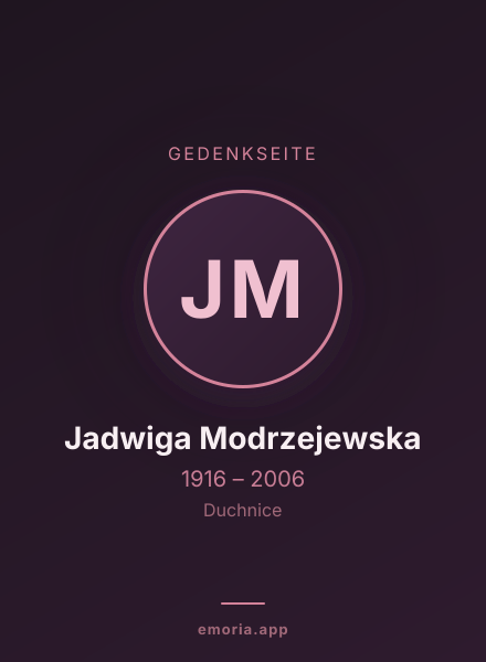 Gedenkportrait von Jadwiga Modrzejewska