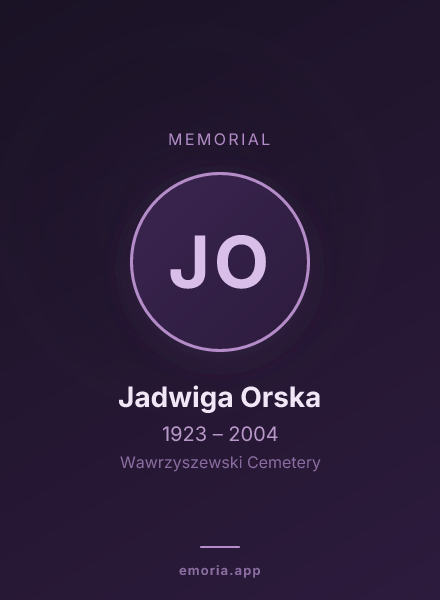 Memorial portrait of Jadwiga Orska