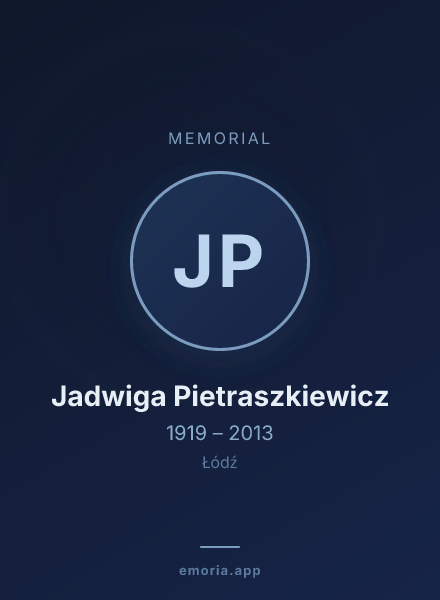 Memorial portrait of Jadwiga Pietraszkiewicz