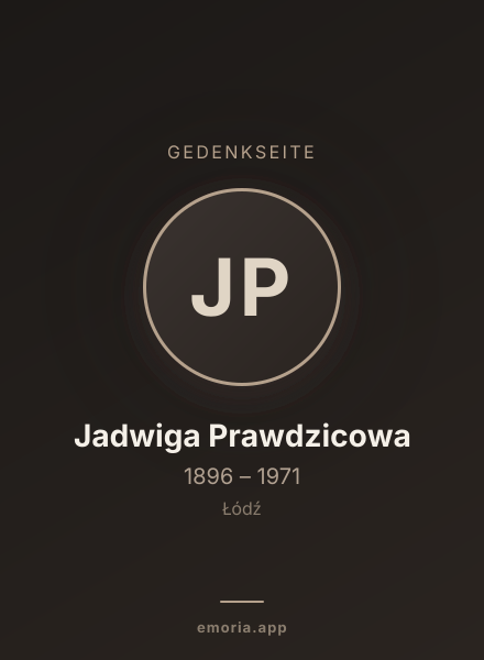 Gedenkportrait von Jadwiga Prawdzicowa