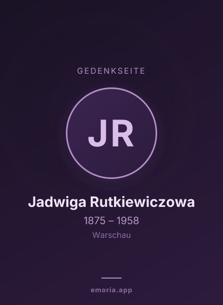 Gedenkportrait von Jadwiga Rutkiewiczowa