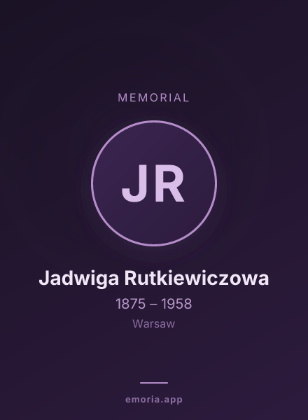 Memorial portrait of Jadwiga Rutkiewiczowa