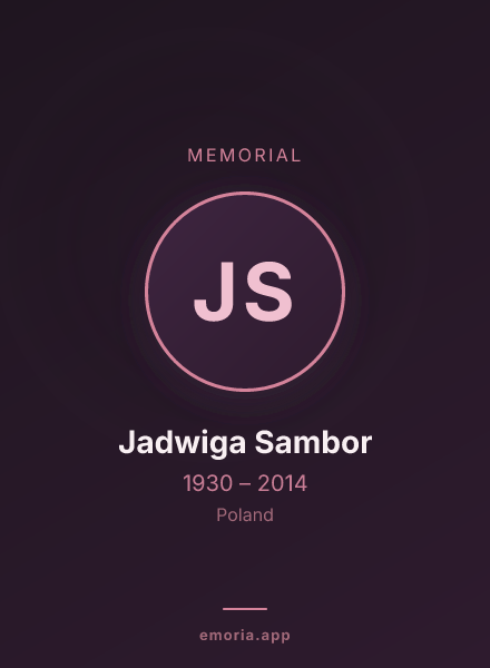 Memorial portrait of Jadwiga Sambor