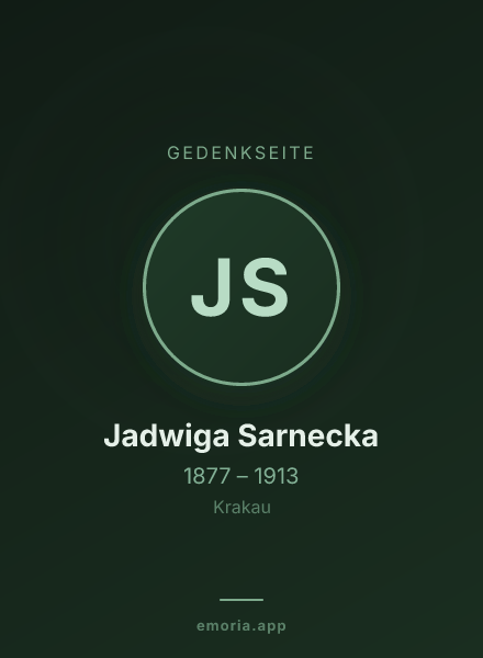 Gedenkportrait von Jadwiga Sarnecka