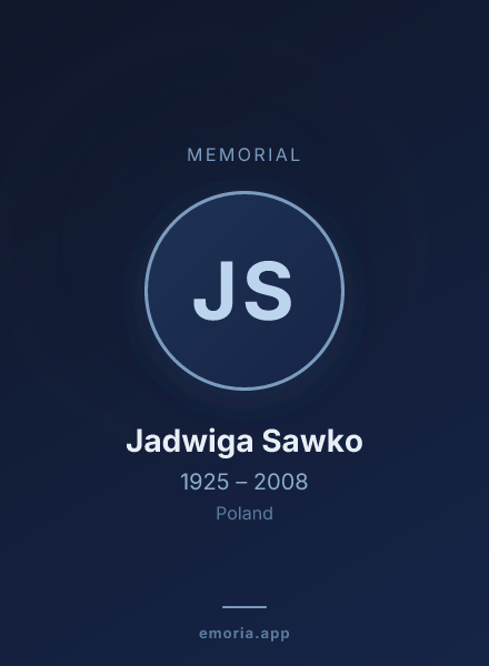 Memorial portrait of Jadwiga Sawko