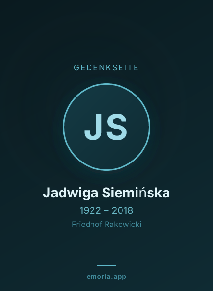 Gedenkportrait von Jadwiga Siemińska