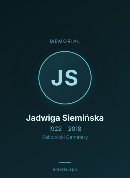 Memorial portrait of Jadwiga Siemińska