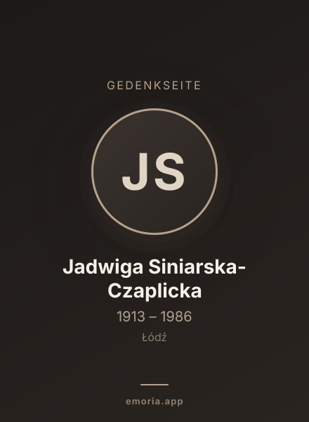 Gedenkportrait von Jadwiga Siniarska-Czaplicka