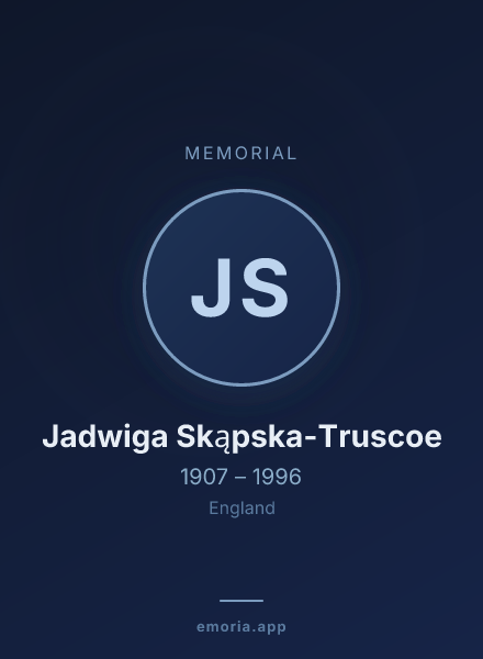Memorial portrait of Jadwiga Skąpska-Truscoe