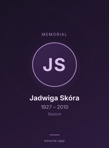 Memorial portrait of Jadwiga Skóra