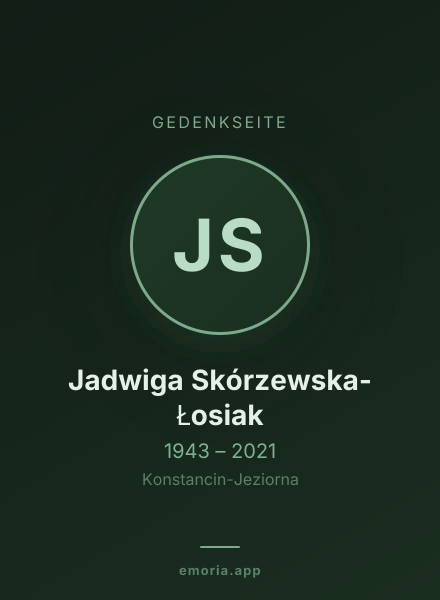 Gedenkportrait von Jadwiga Skórzewska-Łosiak