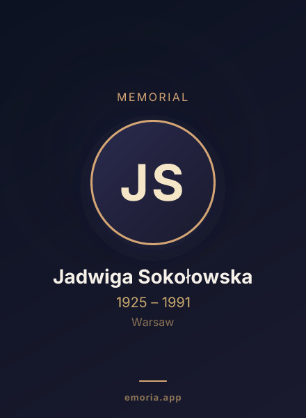 Memorial portrait of Jadwiga Sokołowska