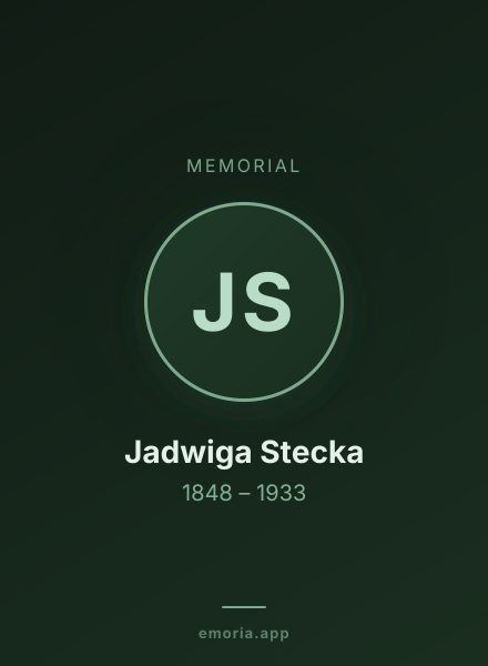 Memorial portrait of Jadwiga Stecka
