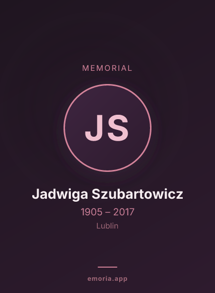 Memorial portrait of Jadwiga Szubartowicz
