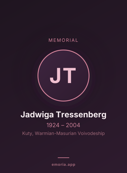 Memorial portrait of Jadwiga Tressenberg
