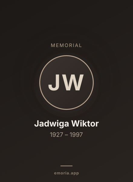 Memorial portrait of Jadwiga Wiktor