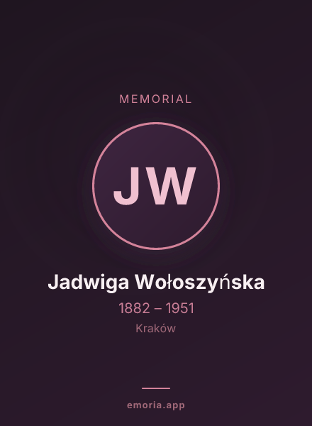 Memorial portrait of Jadwiga Wołoszyńska
