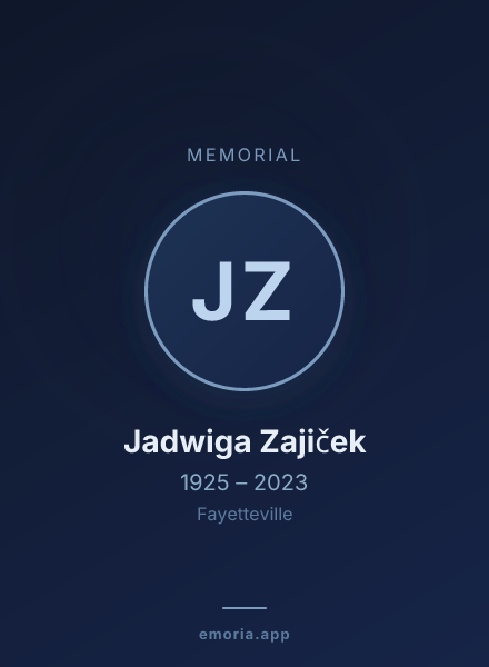 Memorial portrait of Jadwiga Zajiček