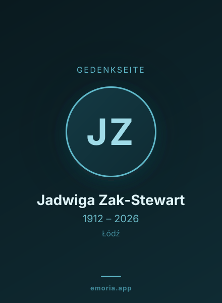 Gedenkportrait von Jadwiga Zak-Stewart