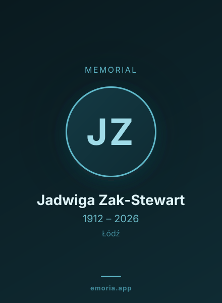 Memorial portrait of Jadwiga Zak-Stewart