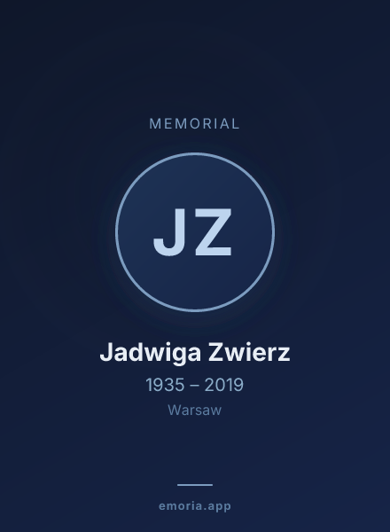 Memorial portrait of Jadwiga Zwierz
