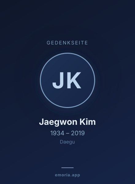 Gedenkportrait von Jaegwon Kim
