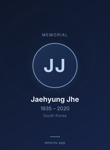 Memorial portrait of Jaehyung Jhe