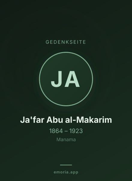 Gedenkportrait von Ja'far Abu al-Makarim