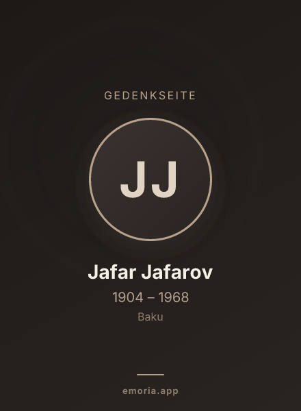 Gedenkportrait von Jafar Jafarov