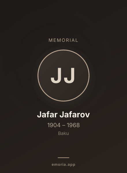 Memorial portrait of Jafar Jafarov