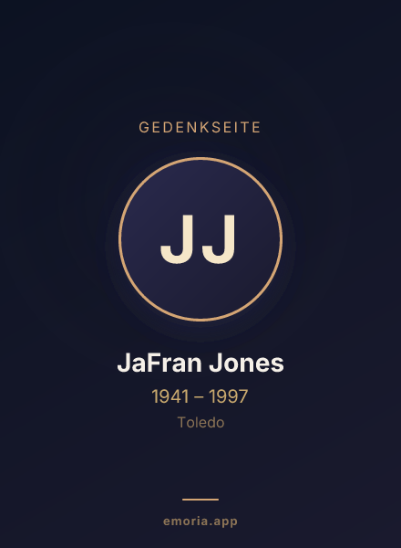 Gedenkportrait von JaFran Jones