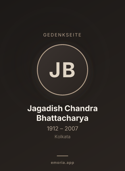 Gedenkportrait von Jagadish Chandra Bhattacharya