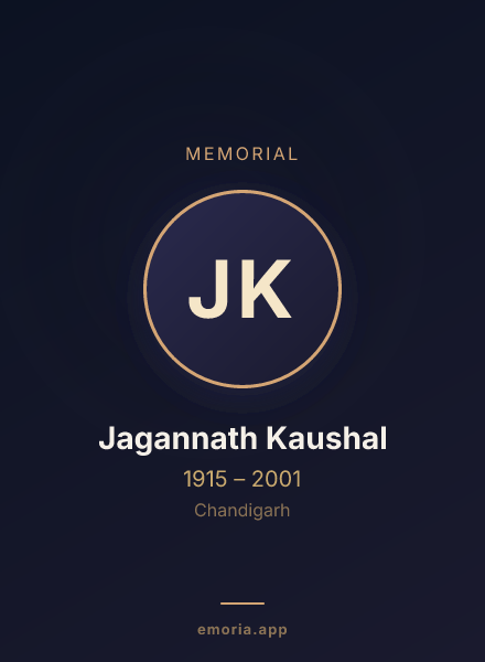 Memorial portrait of Jagannath Kaushal