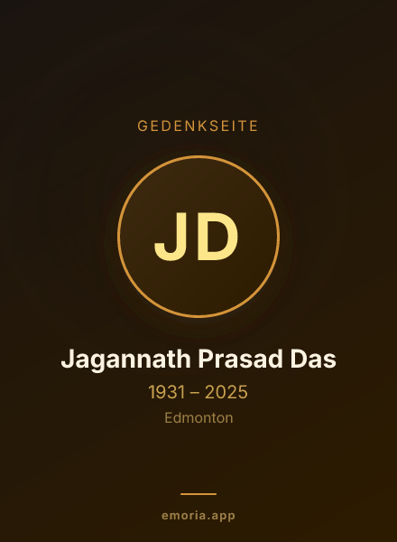 Gedenkportrait von Jagannath Prasad Das