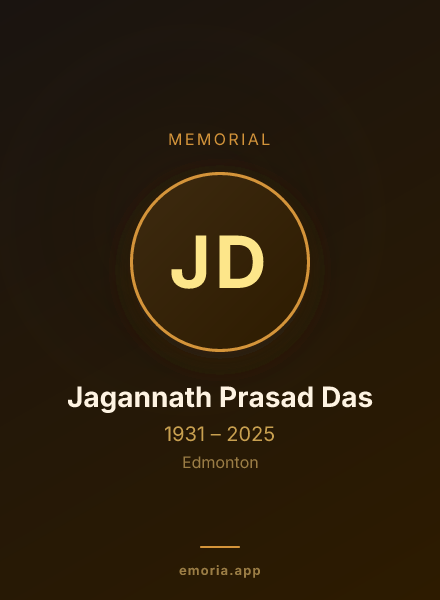 Memorial portrait of Jagannath Prasad Das