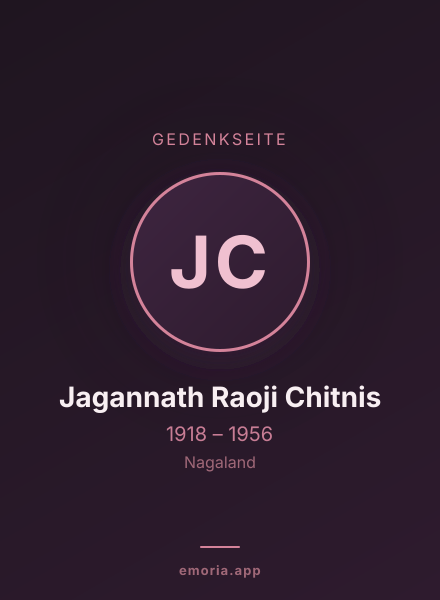 Gedenkportrait von Jagannath Raoji Chitnis