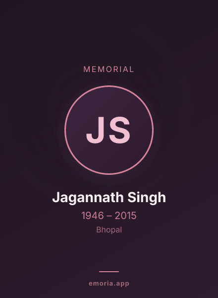 Memorial portrait of Jagannath Singh