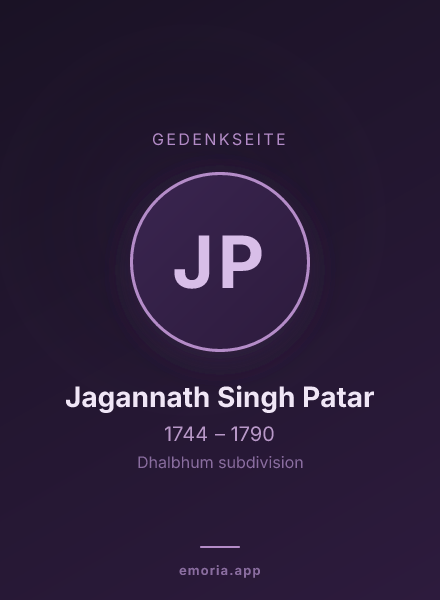 Gedenkportrait von Jagannath Singh Patar