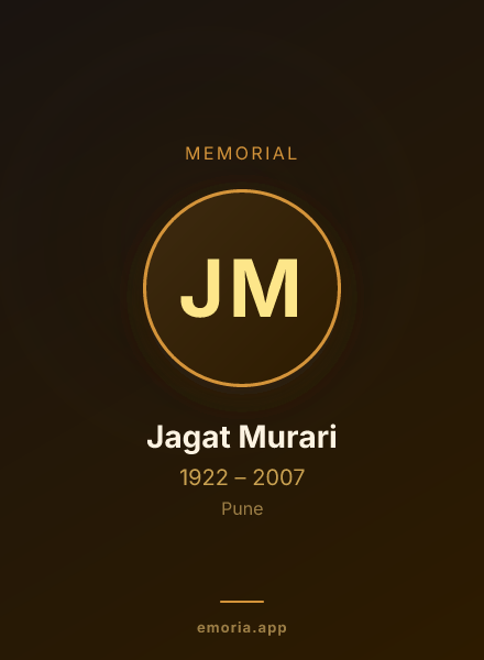 Memorial portrait of Jagat Murari
